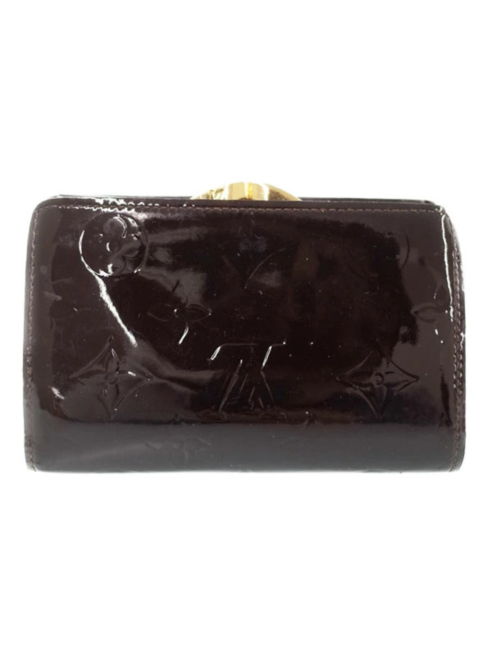 Louis Vuitton Vernis Clasp Monogram Viennois Wallet Portefeuille Brown